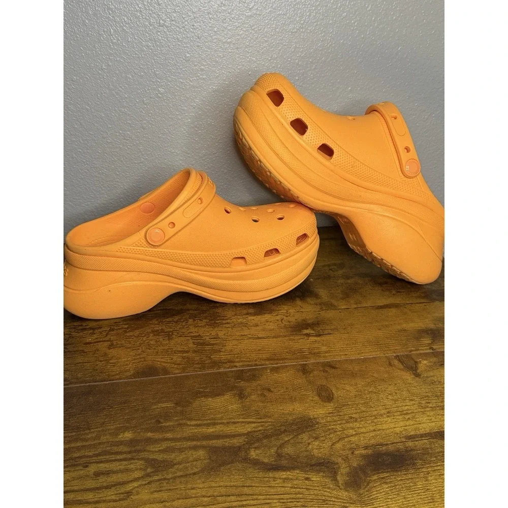 Crocs BAE Clog Platform Sandals  Slip-On Adjustable‎ Strap Wedge Women size 9